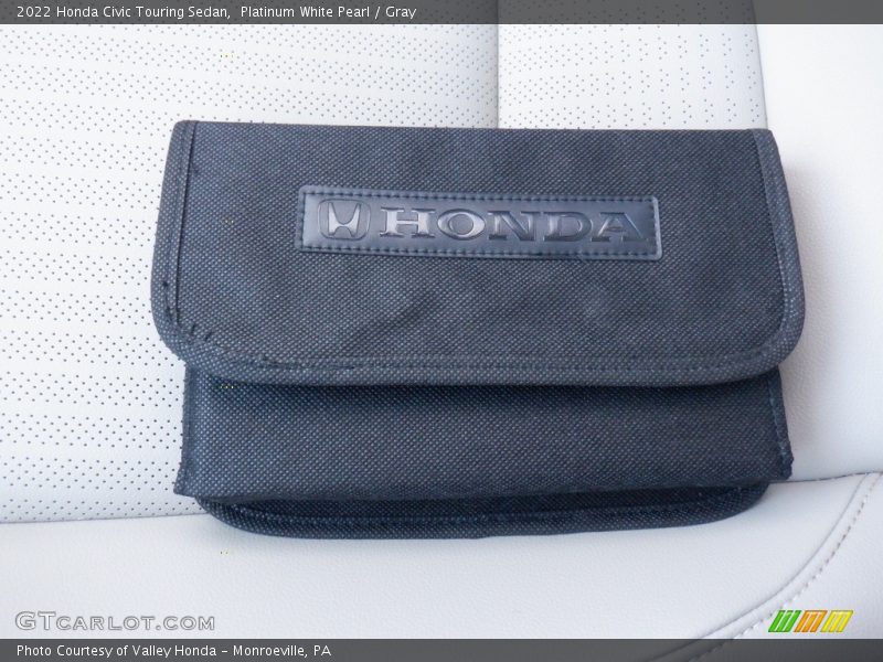 Platinum White Pearl / Gray 2022 Honda Civic Touring Sedan