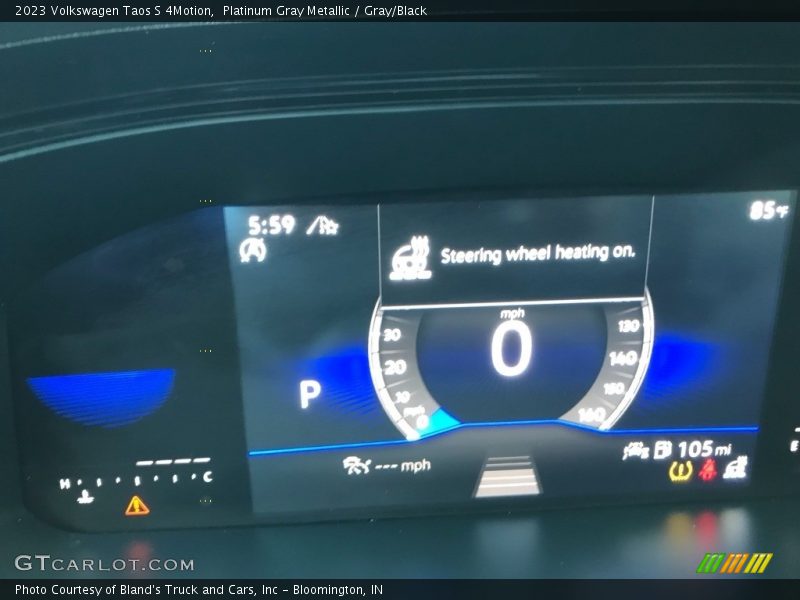 Platinum Gray Metallic / Gray/Black 2023 Volkswagen Taos S 4Motion