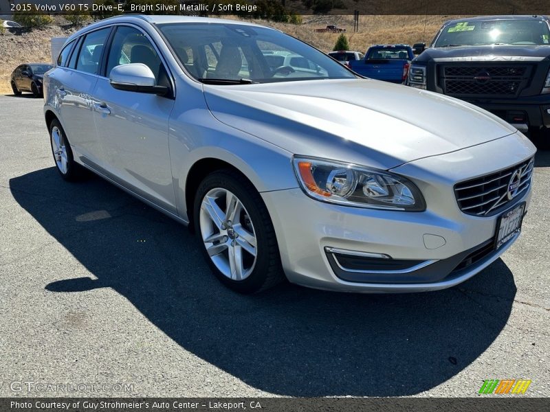 Bright Silver Metallic / Soft Beige 2015 Volvo V60 T5 Drive-E