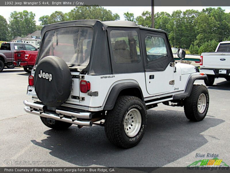 Bright White / Gray 1992 Jeep Wrangler S 4x4