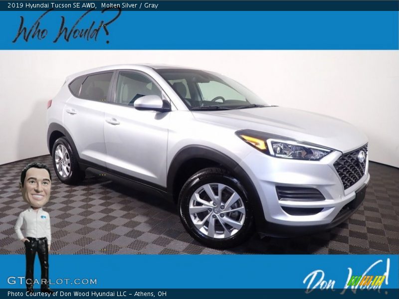 Molten Silver / Gray 2019 Hyundai Tucson SE AWD