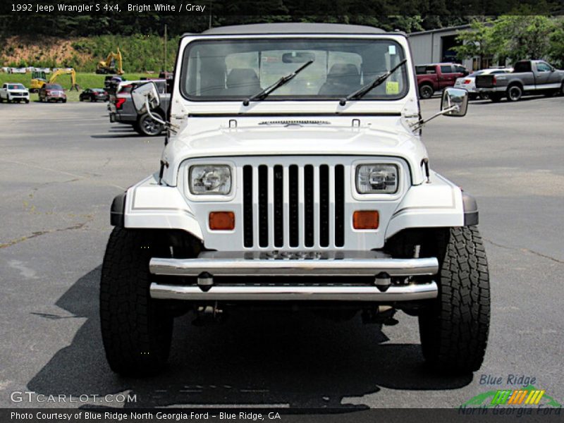 Bright White / Gray 1992 Jeep Wrangler S 4x4