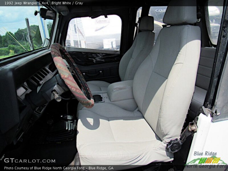 Bright White / Gray 1992 Jeep Wrangler S 4x4