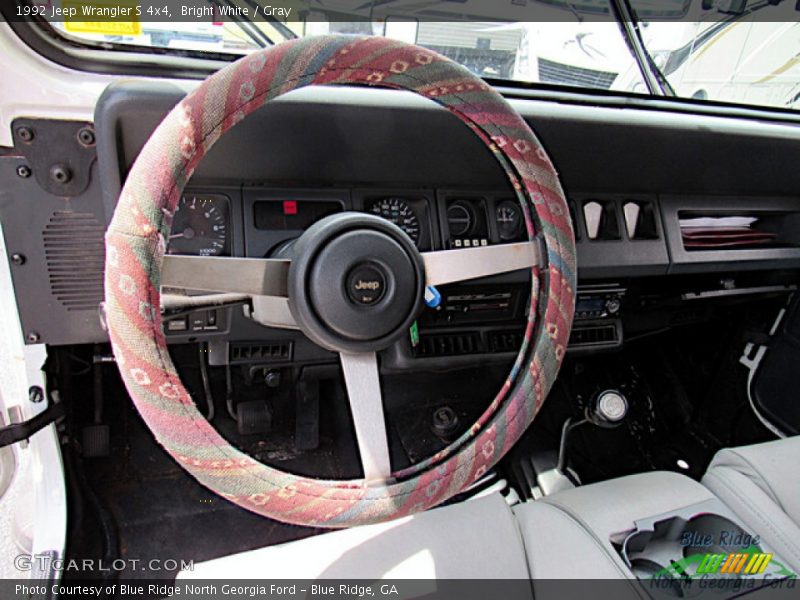 Bright White / Gray 1992 Jeep Wrangler S 4x4