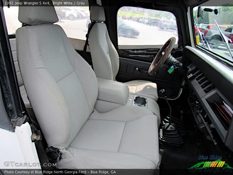 Bright White / Gray 1992 Jeep Wrangler S 4x4