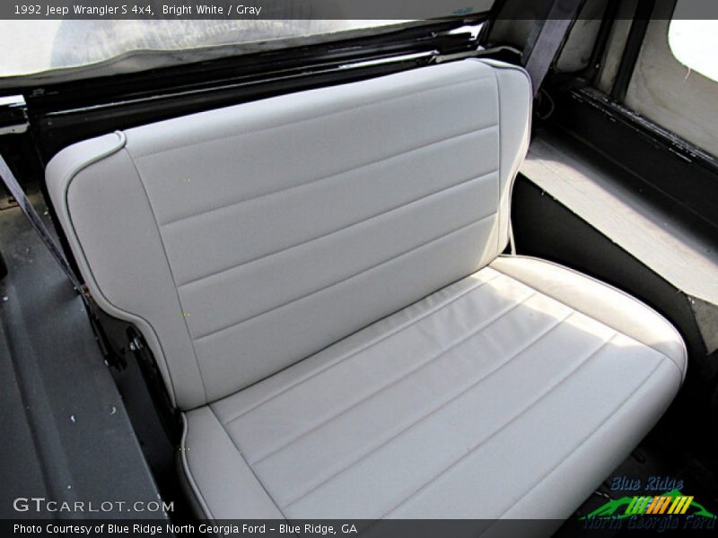 Bright White / Gray 1992 Jeep Wrangler S 4x4