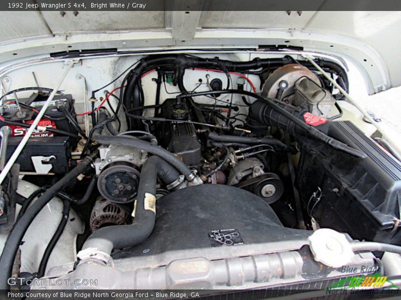 Bright White / Gray 1992 Jeep Wrangler S 4x4