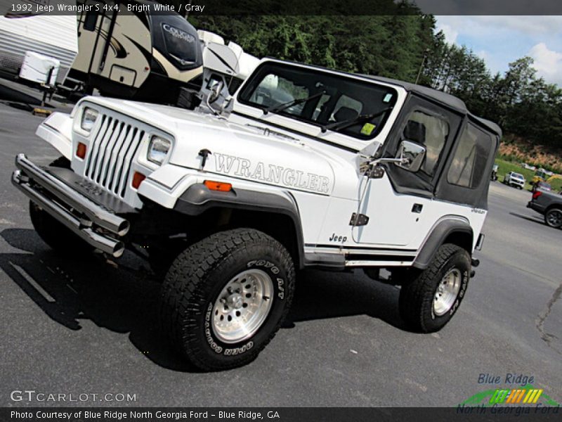 Bright White / Gray 1992 Jeep Wrangler S 4x4