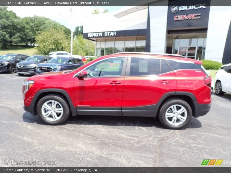 Cayenne Red Tintcoat / Jet Black 2022 GMC Terrain SLE AWD