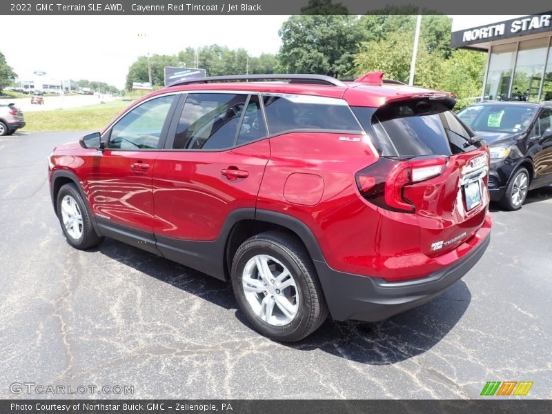 Cayenne Red Tintcoat / Jet Black 2022 GMC Terrain SLE AWD