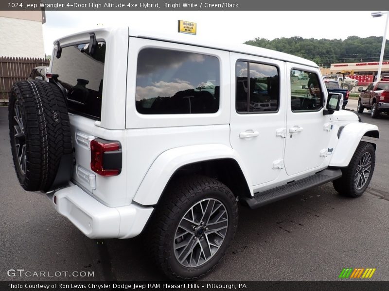 Bright White / Green/Black 2024 Jeep Wrangler 4-Door High Altitude 4xe Hybrid