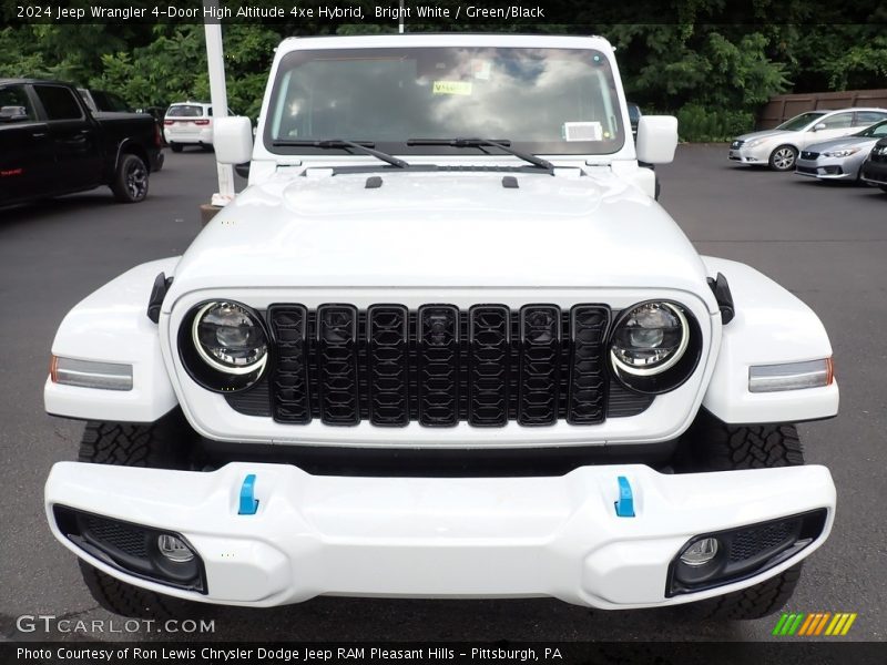 Bright White / Green/Black 2024 Jeep Wrangler 4-Door High Altitude 4xe Hybrid