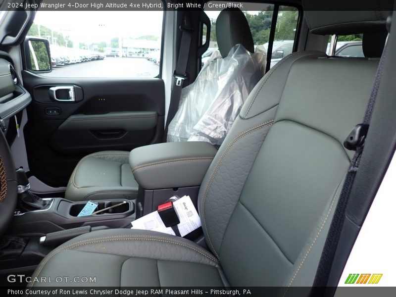 Bright White / Green/Black 2024 Jeep Wrangler 4-Door High Altitude 4xe Hybrid