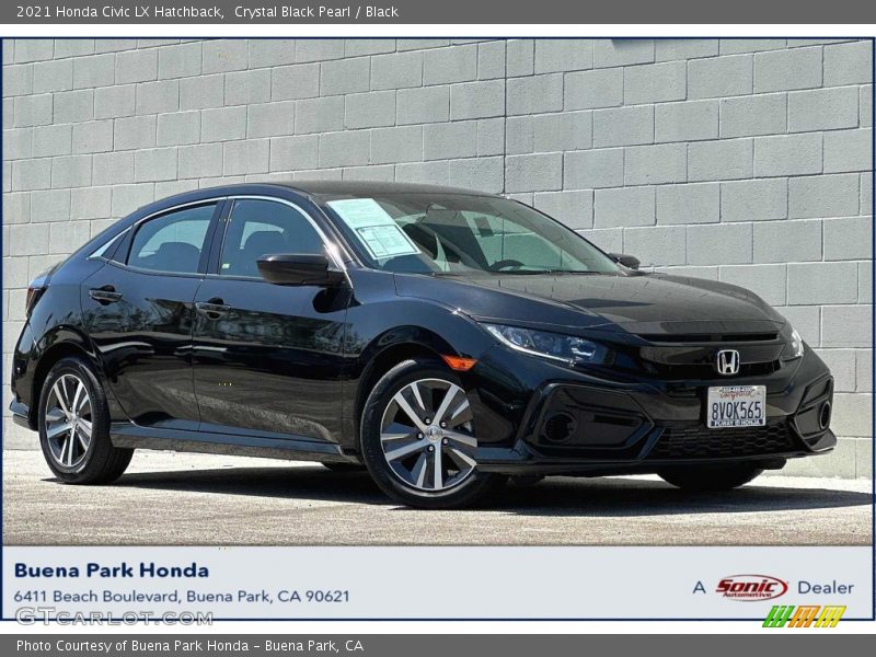 Crystal Black Pearl / Black 2021 Honda Civic LX Hatchback