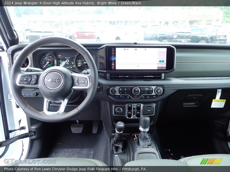 Bright White / Green/Black 2024 Jeep Wrangler 4-Door High Altitude 4xe Hybrid
