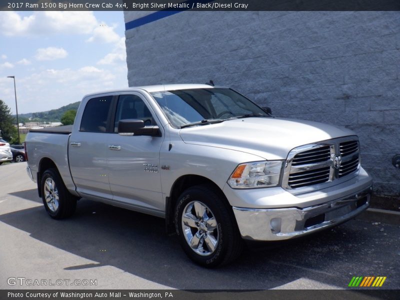 Bright Silver Metallic / Black/Diesel Gray 2017 Ram 1500 Big Horn Crew Cab 4x4