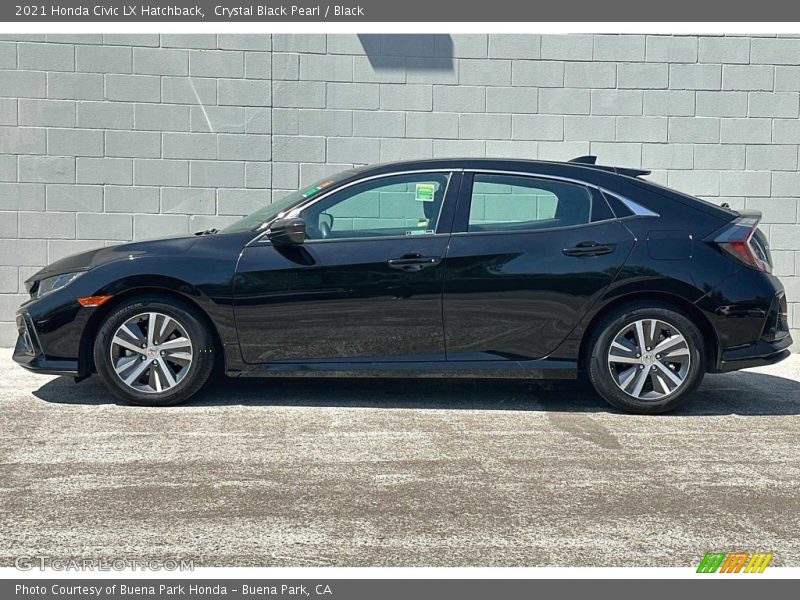 Crystal Black Pearl / Black 2021 Honda Civic LX Hatchback