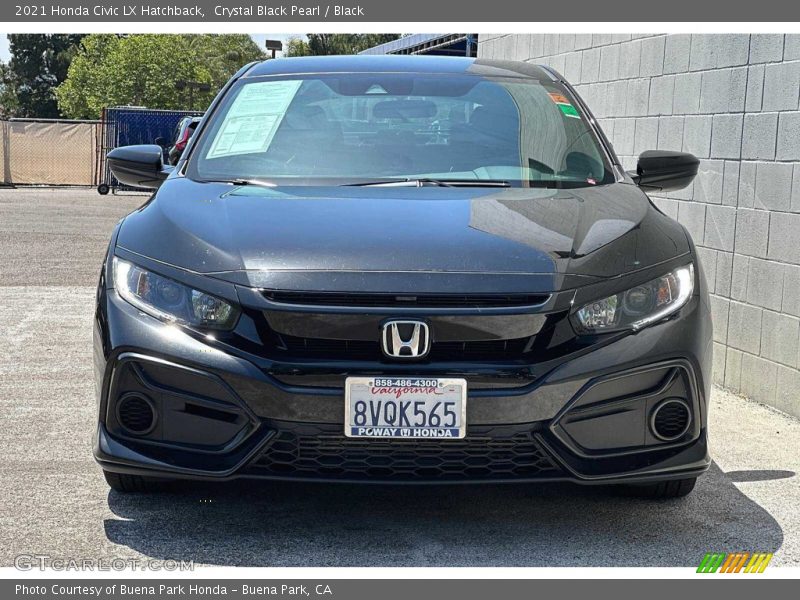 Crystal Black Pearl / Black 2021 Honda Civic LX Hatchback