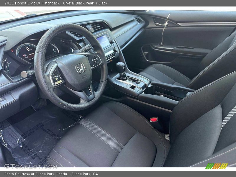  2021 Civic LX Hatchback Black Interior