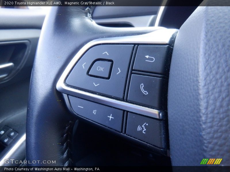 Magnetic Gray Metallic / Black 2020 Toyota Highlander XLE AWD