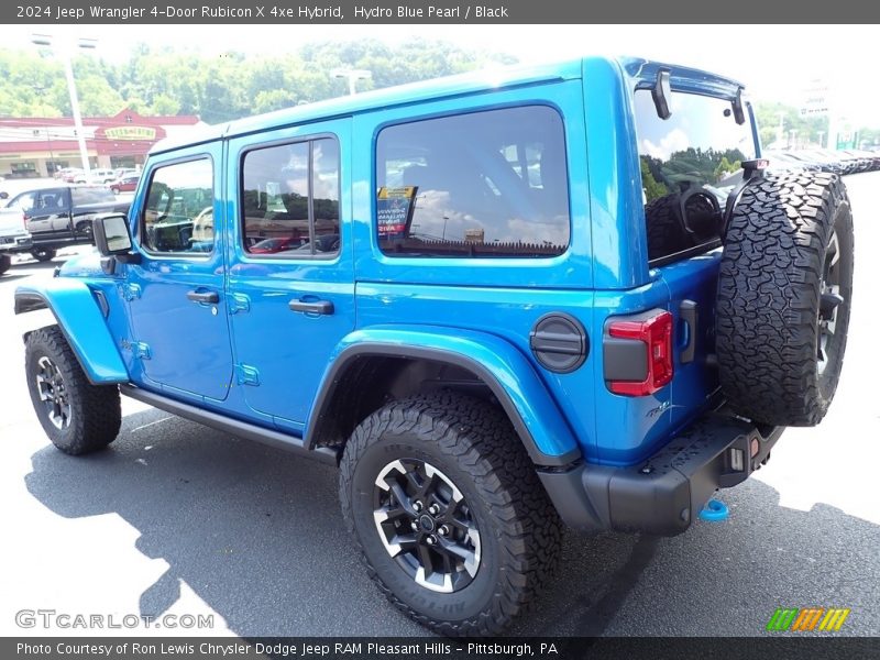Hydro Blue Pearl / Black 2024 Jeep Wrangler 4-Door Rubicon X 4xe Hybrid