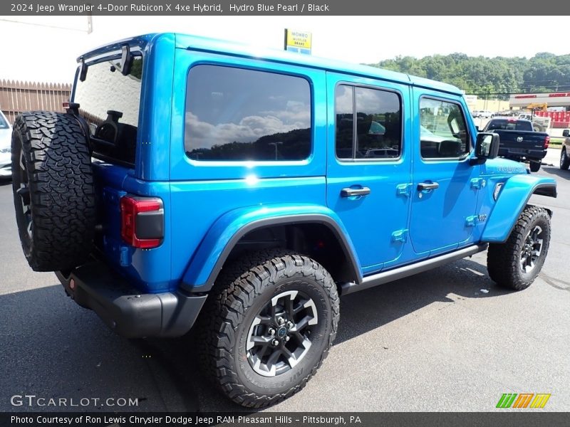 Hydro Blue Pearl / Black 2024 Jeep Wrangler 4-Door Rubicon X 4xe Hybrid