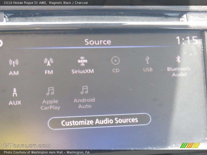 Magnetic Black / Charcoal 2019 Nissan Rogue SV AWD