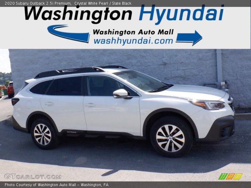 Crystal White Pearl / Slate Black 2020 Subaru Outback 2.5i Premium