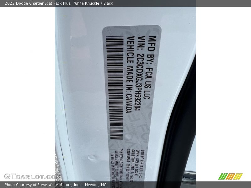 White Knuckle / Black 2023 Dodge Charger Scat Pack Plus