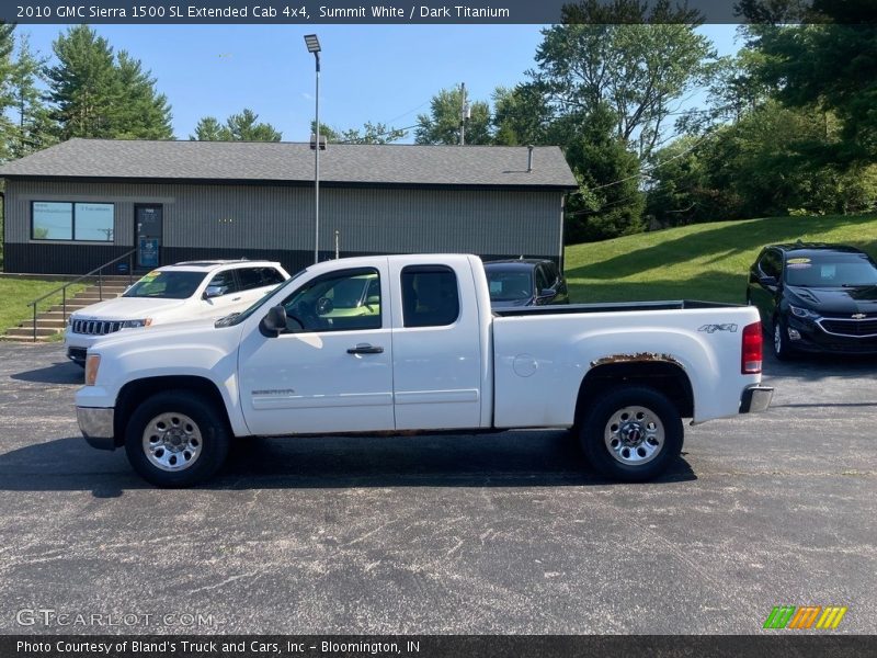 Summit White / Dark Titanium 2010 GMC Sierra 1500 SL Extended Cab 4x4