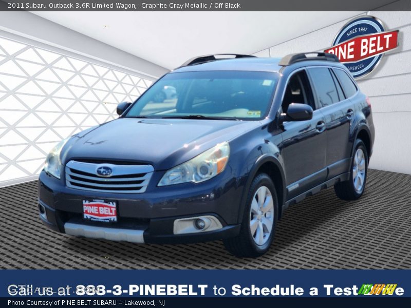 Graphite Gray Metallic / Off Black 2011 Subaru Outback 3.6R Limited Wagon