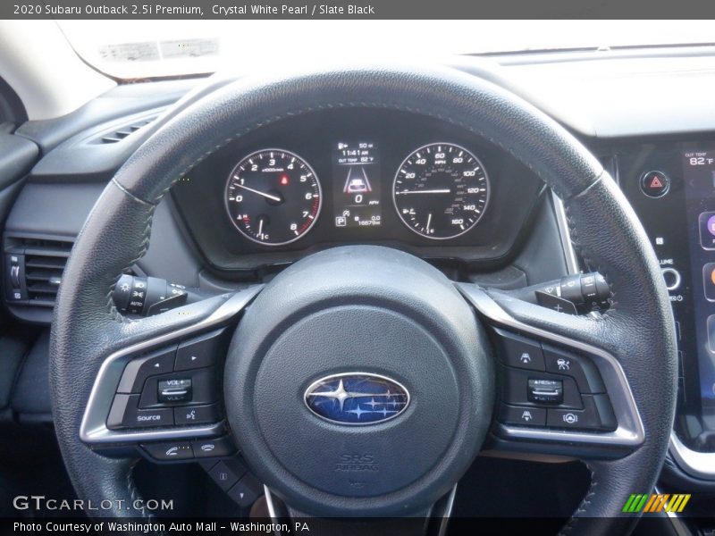 Crystal White Pearl / Slate Black 2020 Subaru Outback 2.5i Premium