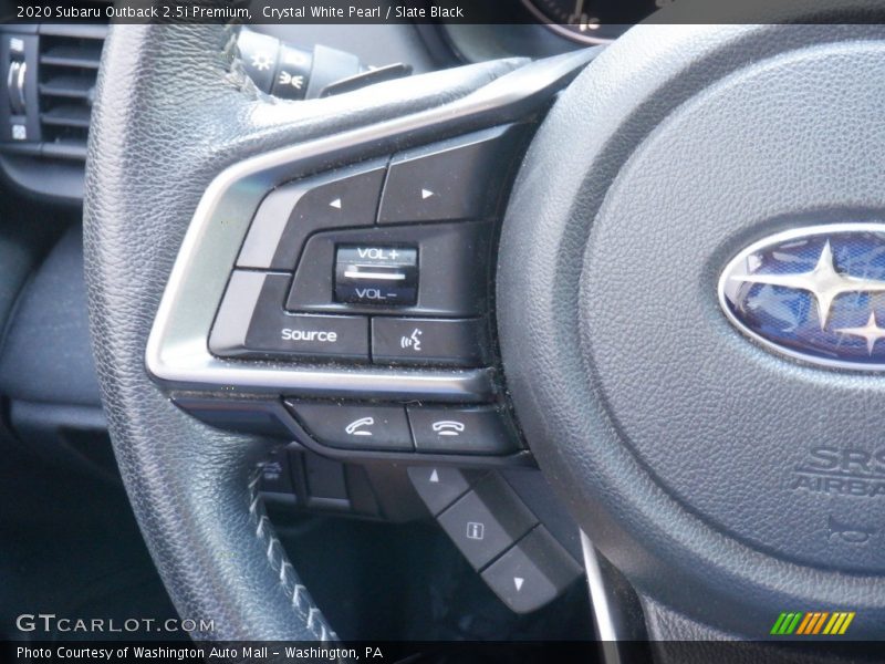 Crystal White Pearl / Slate Black 2020 Subaru Outback 2.5i Premium