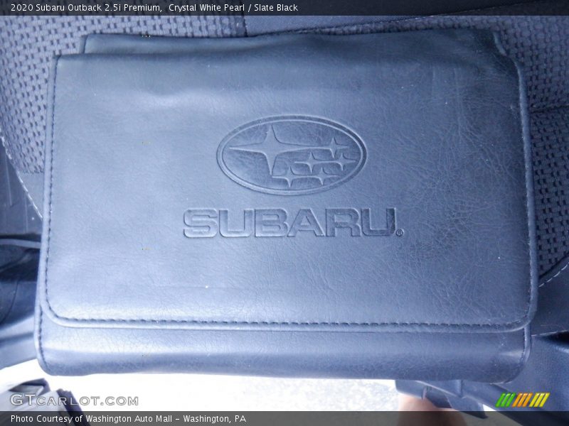 Crystal White Pearl / Slate Black 2020 Subaru Outback 2.5i Premium