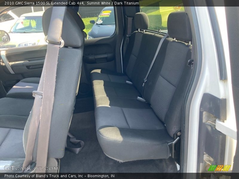Rear Seat of 2010 Sierra 1500 SL Extended Cab 4x4