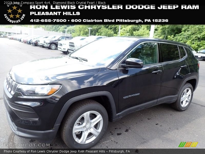 Diamond Black Crystal Pearl / Black 2023 Jeep Compass Sport 4x4
