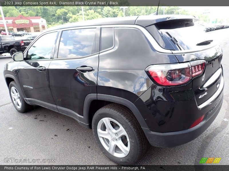 Diamond Black Crystal Pearl / Black 2023 Jeep Compass Sport 4x4