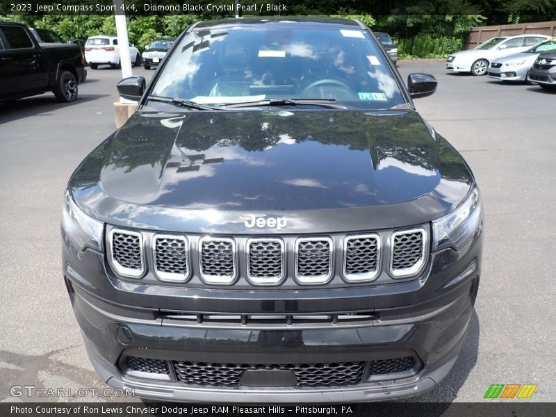 Diamond Black Crystal Pearl / Black 2023 Jeep Compass Sport 4x4