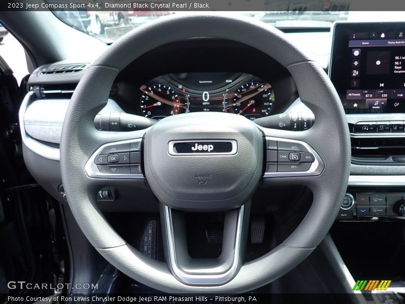 Diamond Black Crystal Pearl / Black 2023 Jeep Compass Sport 4x4