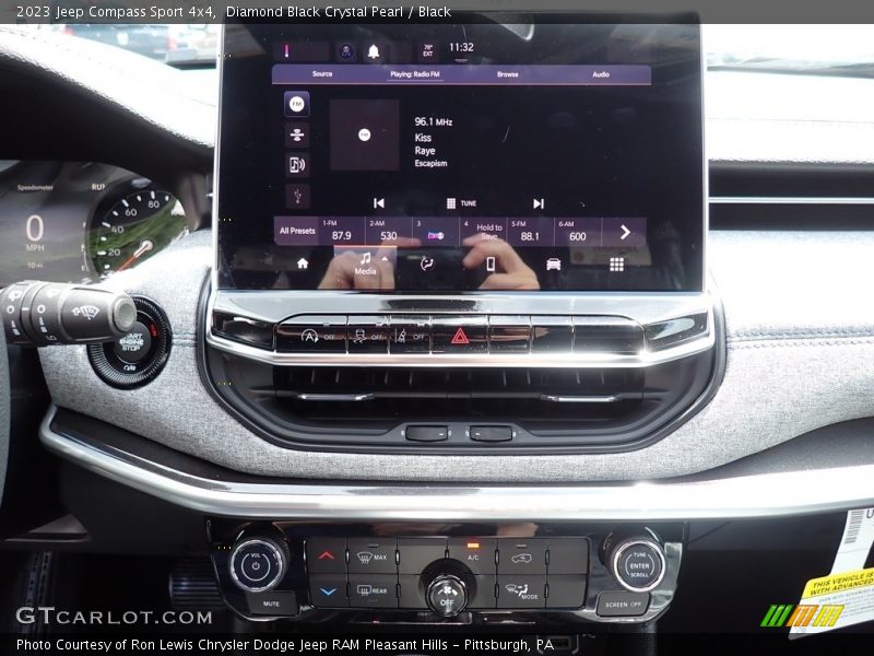 Controls of 2023 Compass Sport 4x4
