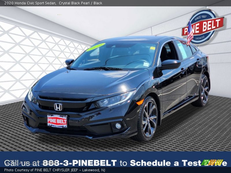 Crystal Black Pearl / Black 2020 Honda Civic Sport Sedan