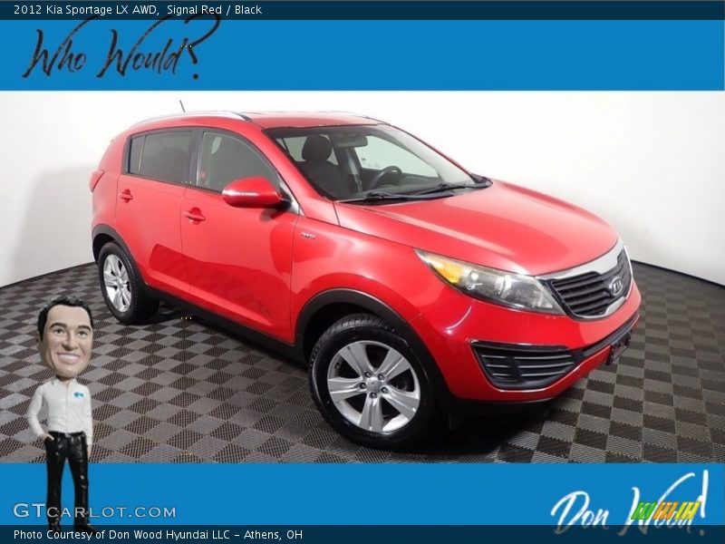 Signal Red / Black 2012 Kia Sportage LX AWD
