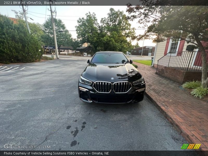 Black Sapphire Metallic / Black 2021 BMW X6 xDrive50i