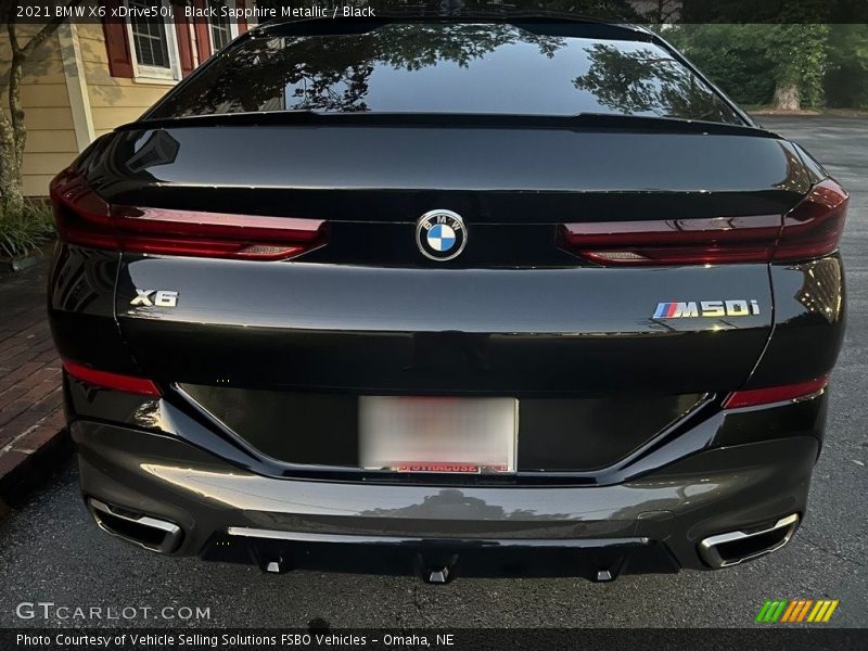 Black Sapphire Metallic / Black 2021 BMW X6 xDrive50i