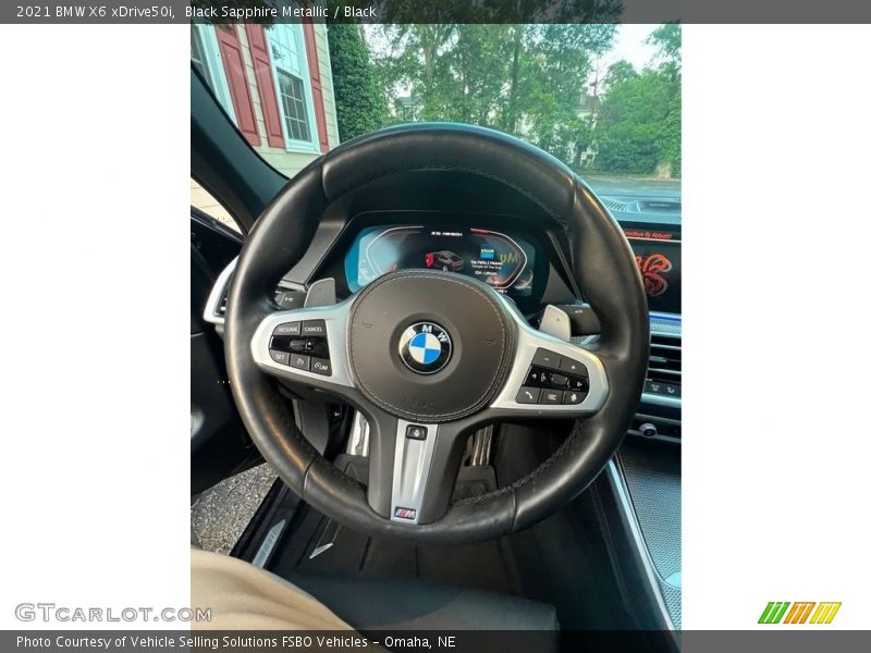 Black Sapphire Metallic / Black 2021 BMW X6 xDrive50i