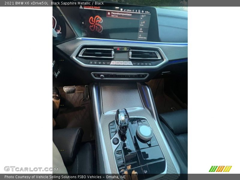 Black Sapphire Metallic / Black 2021 BMW X6 xDrive50i
