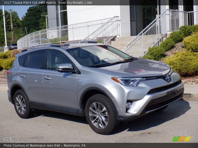 Silver Sky Metallic / Ash 2017 Toyota RAV4 XLE AWD Hybrid