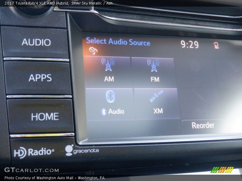 Silver Sky Metallic / Ash 2017 Toyota RAV4 XLE AWD Hybrid