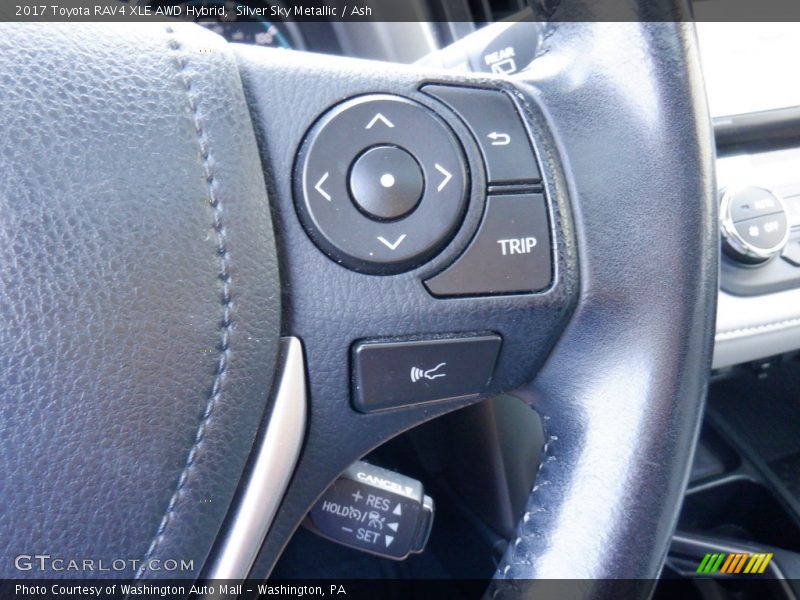 Silver Sky Metallic / Ash 2017 Toyota RAV4 XLE AWD Hybrid