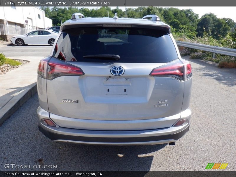 Silver Sky Metallic / Ash 2017 Toyota RAV4 XLE AWD Hybrid